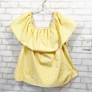 Ashley Nell Tipton stripe over the shoulder top 1x